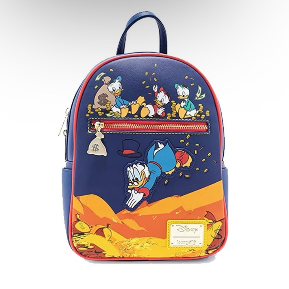 Disney DuckTales Blue Gold Coins Mini Backpack